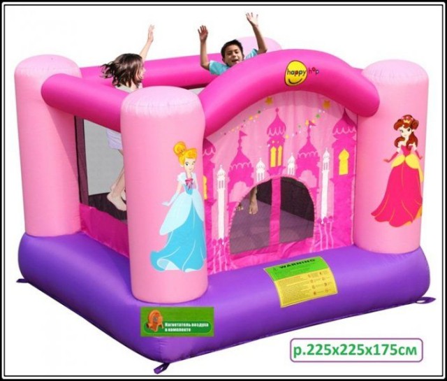 Батут надувной Happy Hop 9001P Замок принцессы, размер 280 x 210 x 185 cм