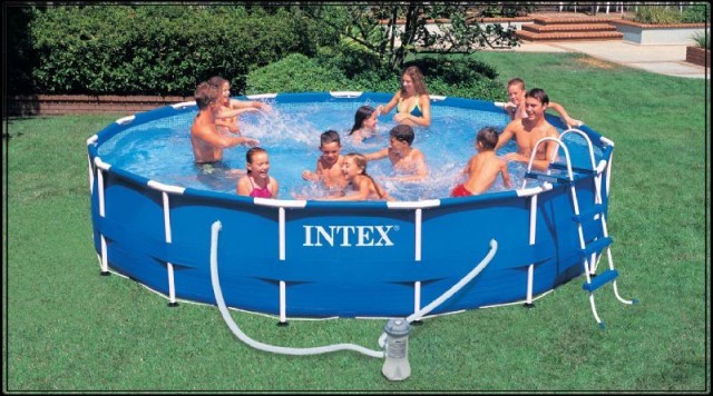 Каркасный бассейн Intex 28232 Metal Frame, размер 457х91 см